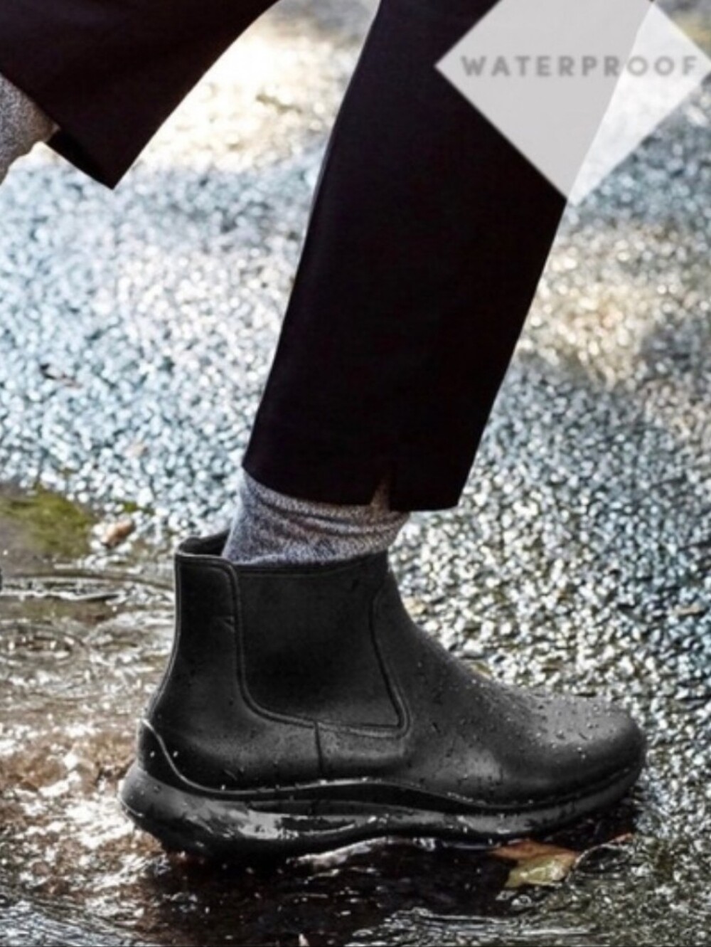 Coke Haan 3. Zerogrand Waterproof Leather Chelsea Ankle Boots Slip On